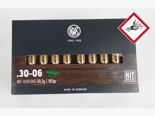 Cartuccia da caccia RWS HIT cal. .30-06 165grs