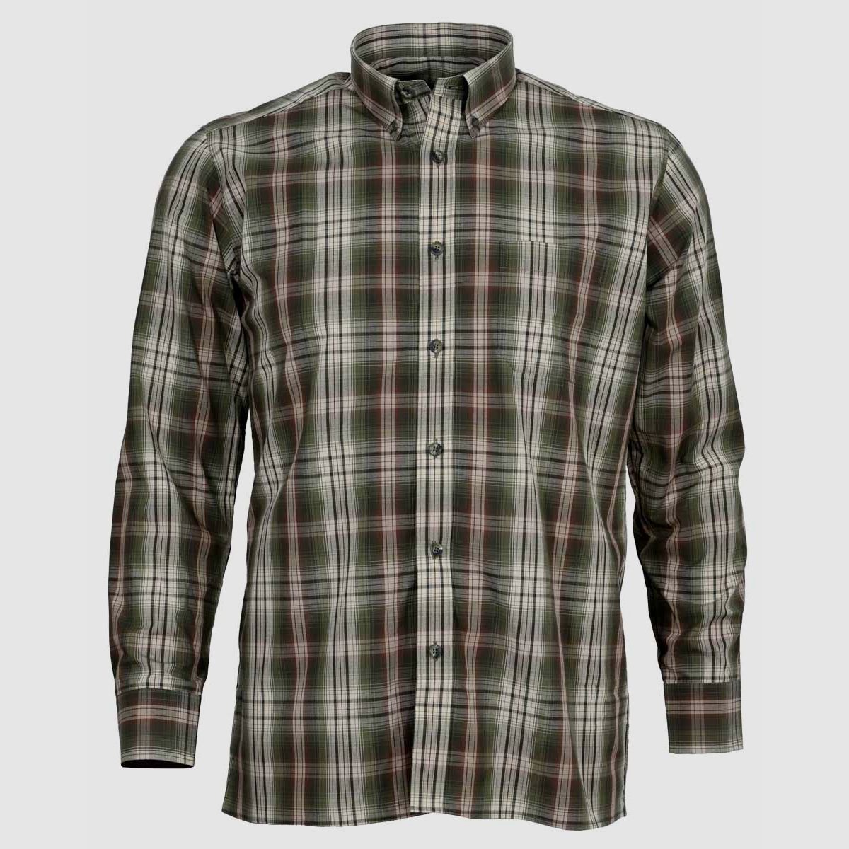 Skogen Hemd Button Down Extr lan. Arm oliv