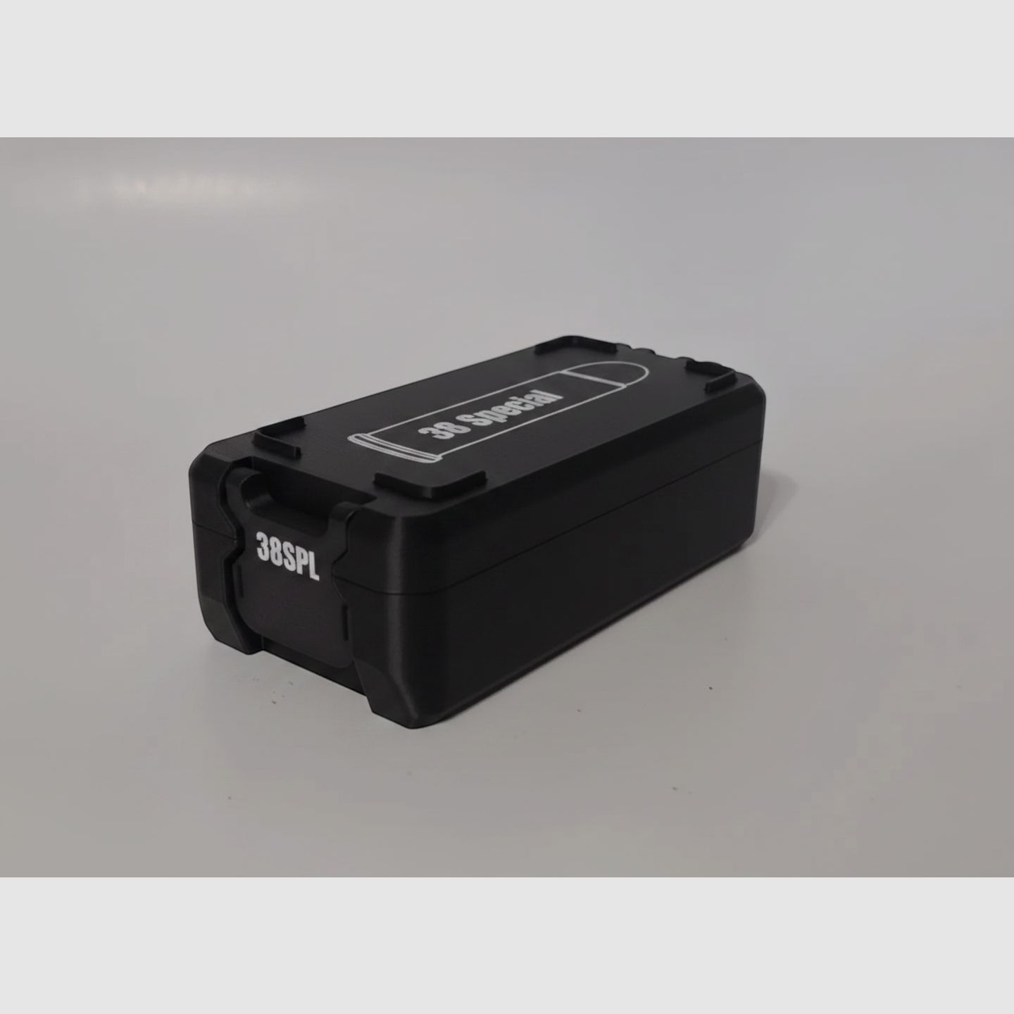 Filamelt Munitionsbox / 38 Special / 'Klapp- / Rastdeckel' / Patronenbox, Ammo Box