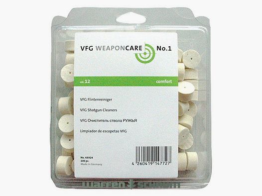VFG Pulitore per Fucili Feltro Calibro 16 100 Pezzi