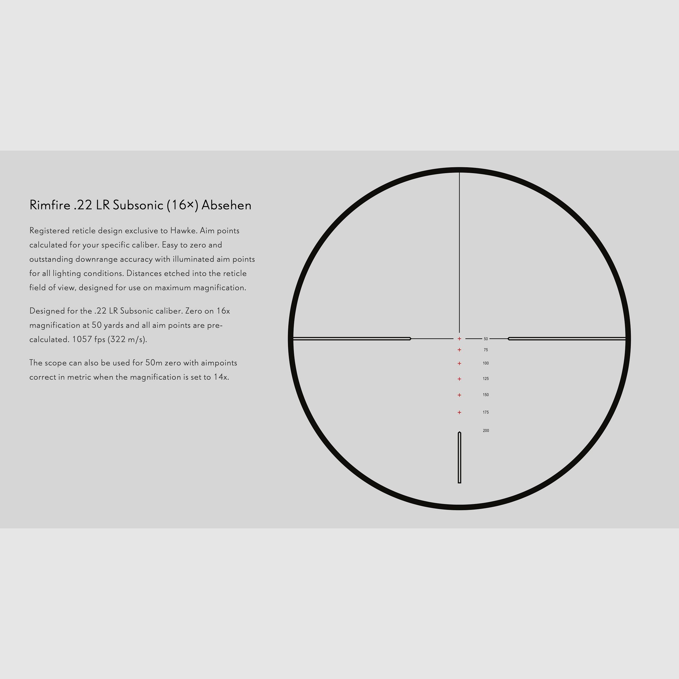 HAWKE 14293 Richtkijker 30 WA SF IR 4-16x50 RIMFIRE .22 SUBSONIC AFSTAND