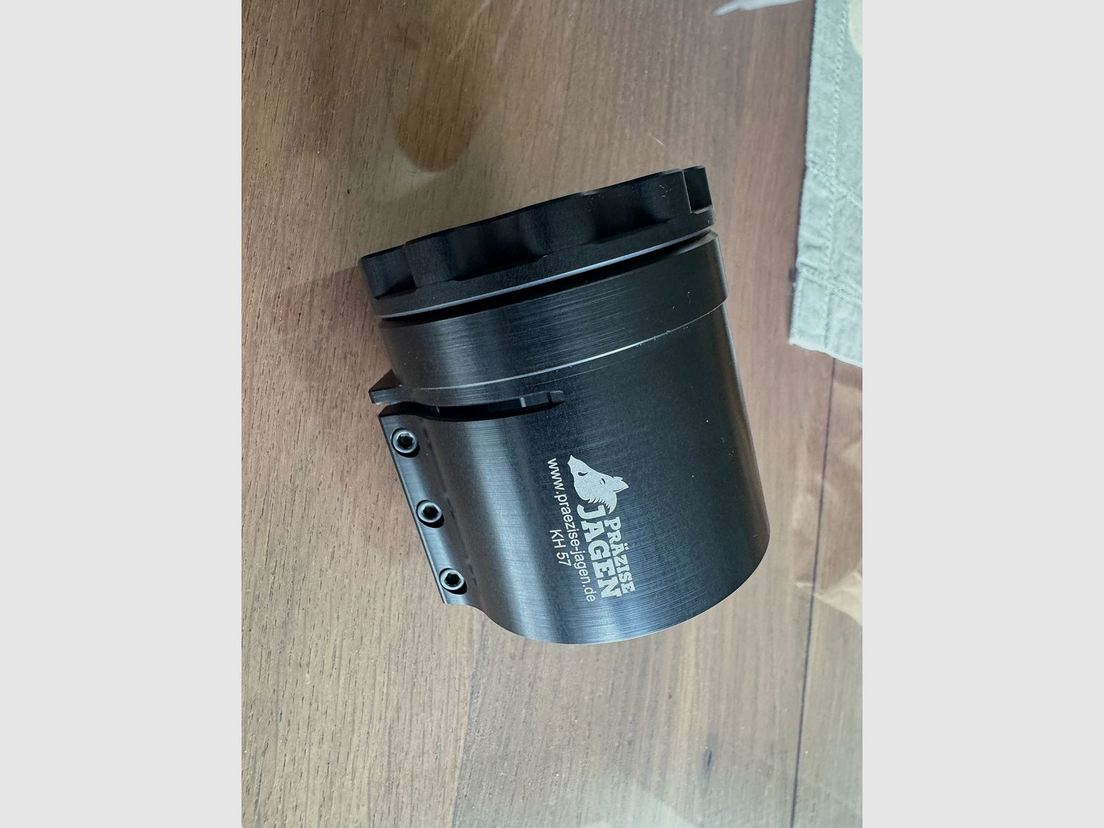 Adaptador de sujeción de caza precisa (casquillo) en 57mm incluido tapa de cierre adecuada de Alu