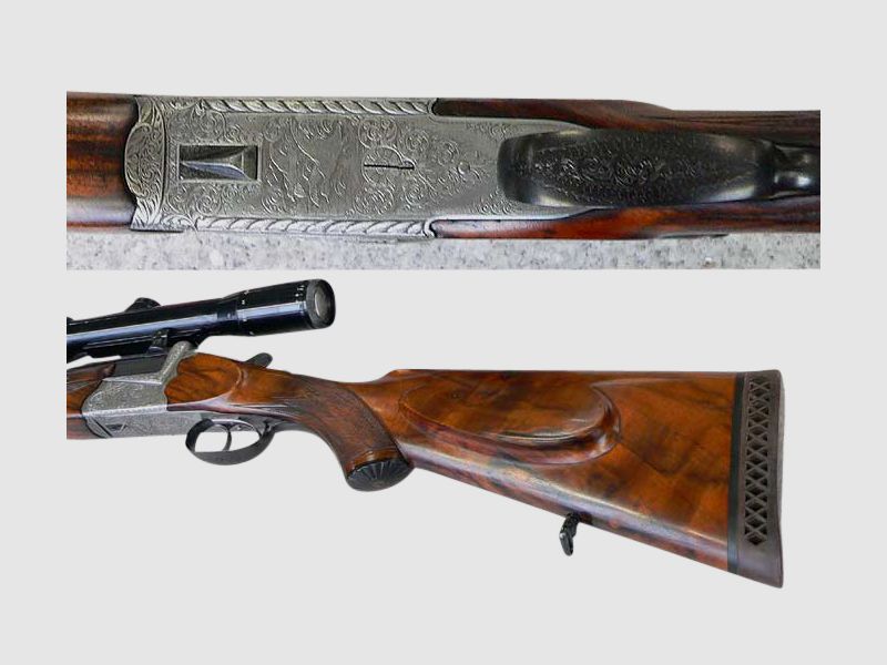 Double rifle, -shotgun Ferlach, cal. (2x7x65R), (16/70, 7x65R), (2x16/70)
