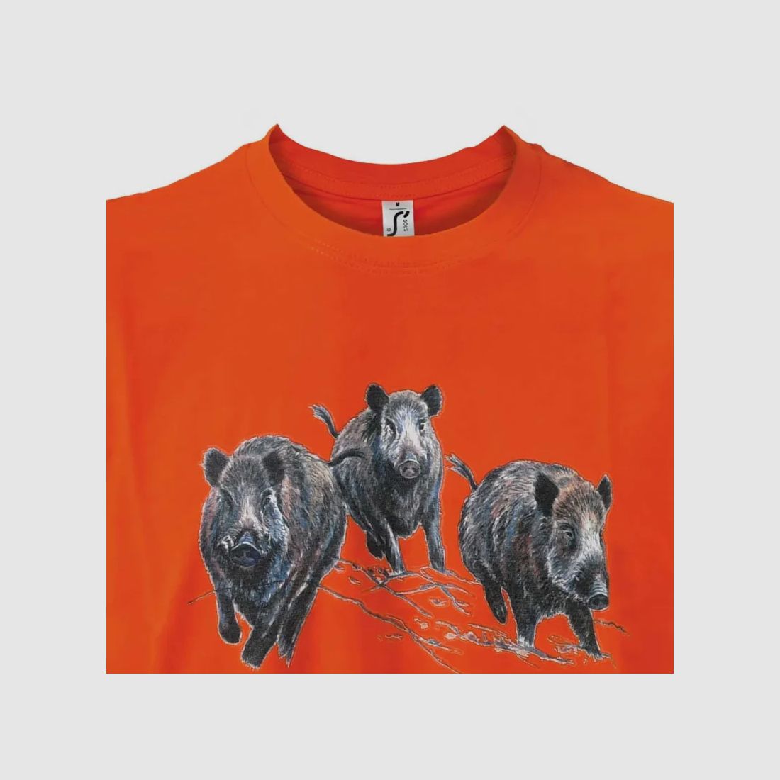 T-shirt orange sangliers Bartavel®, image 9 sur 14