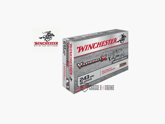20 cartuchos WINCHESTER cal 243 Win 58gr Varmint X