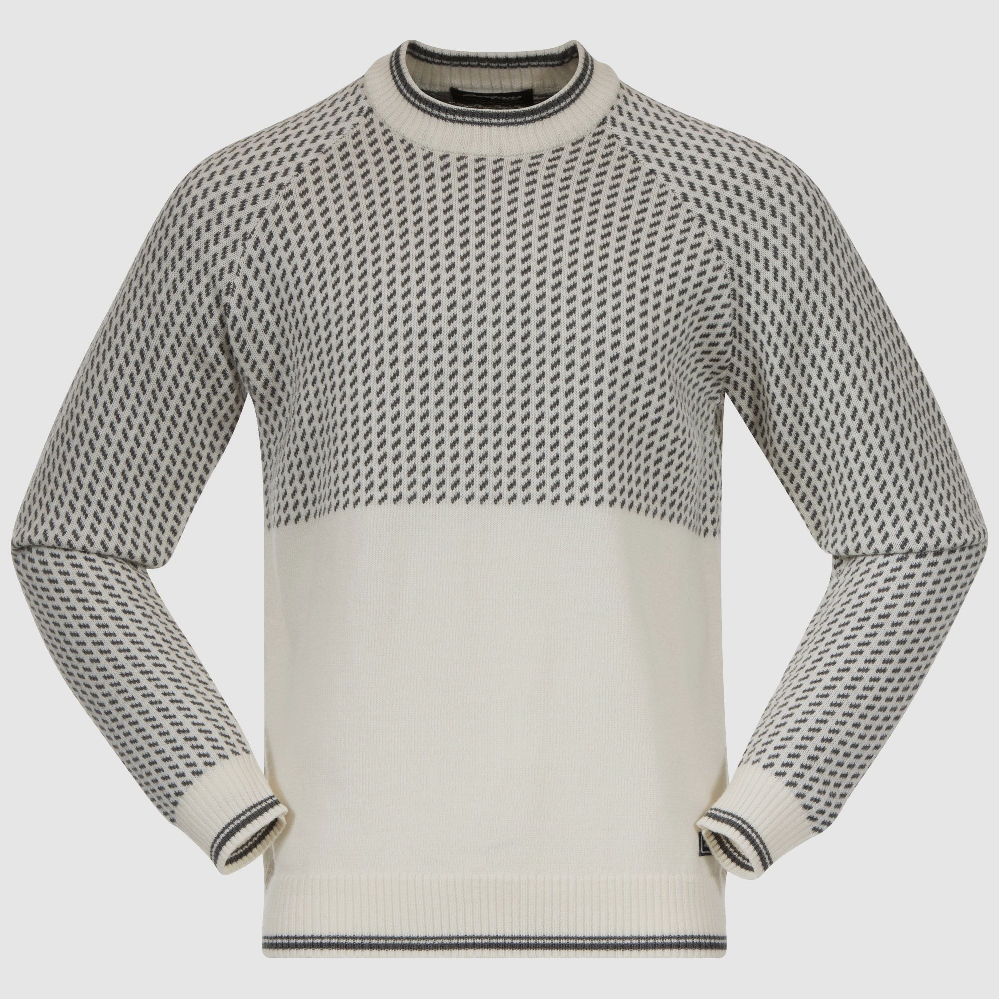 Bergans Alvdal Wool Jumper Men Vanilla White/Solid Dark Grey L