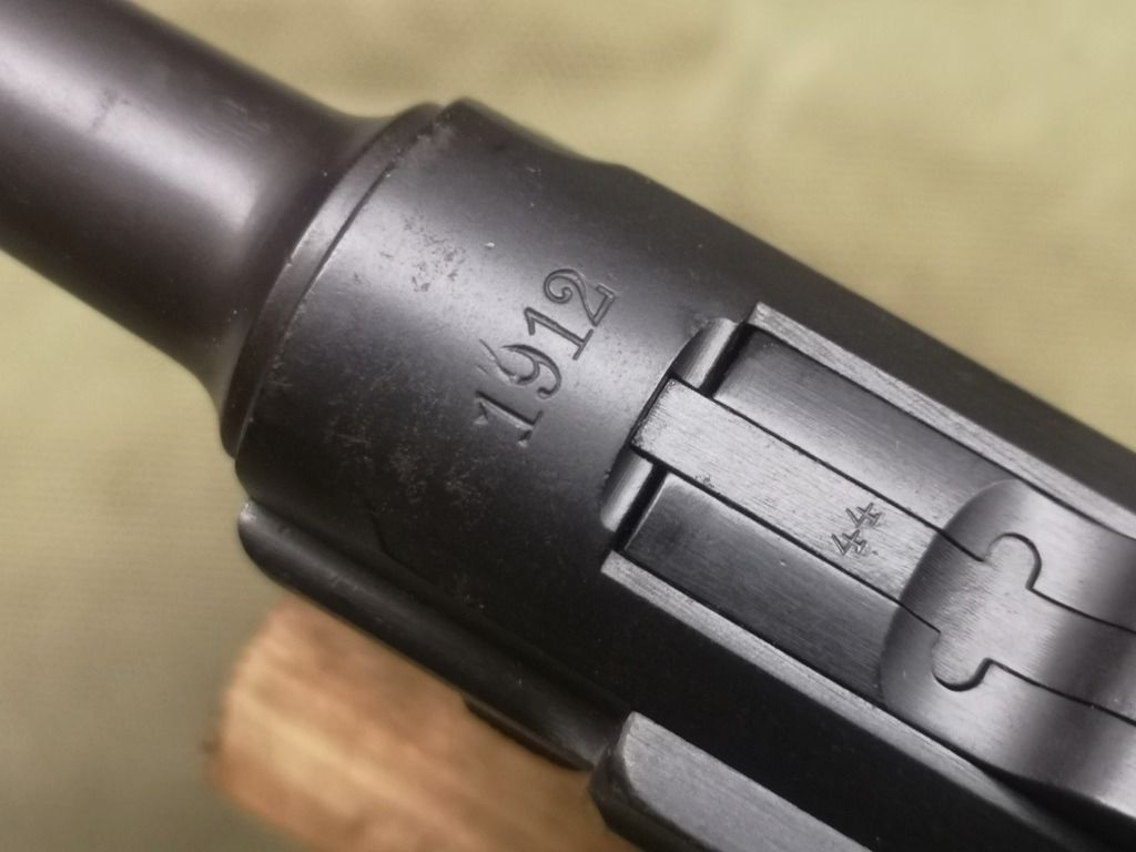 Pistole Luger 08  DWM 1912 Nummerngleich Truppenstempel