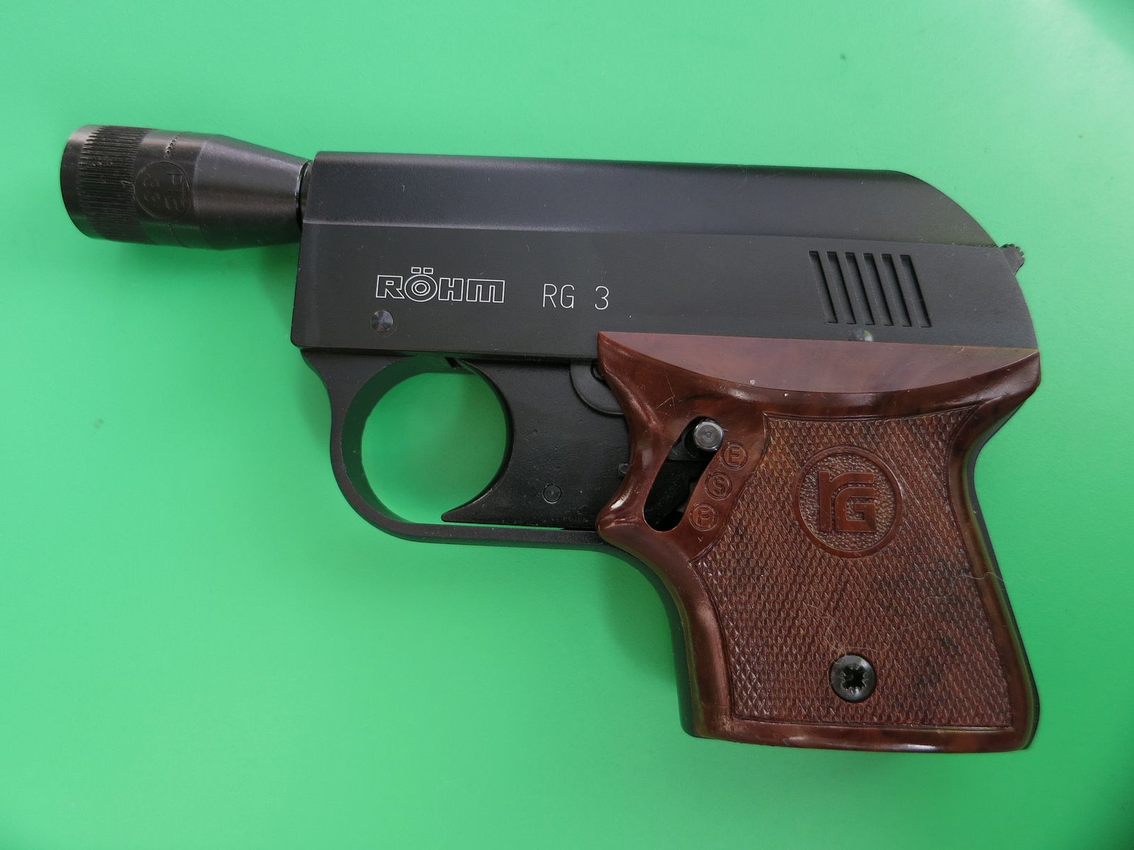 Röhm RG 3, Gas- Signalpistole, 6 mm Flober Platz, PTB 33, wie neu!      #6