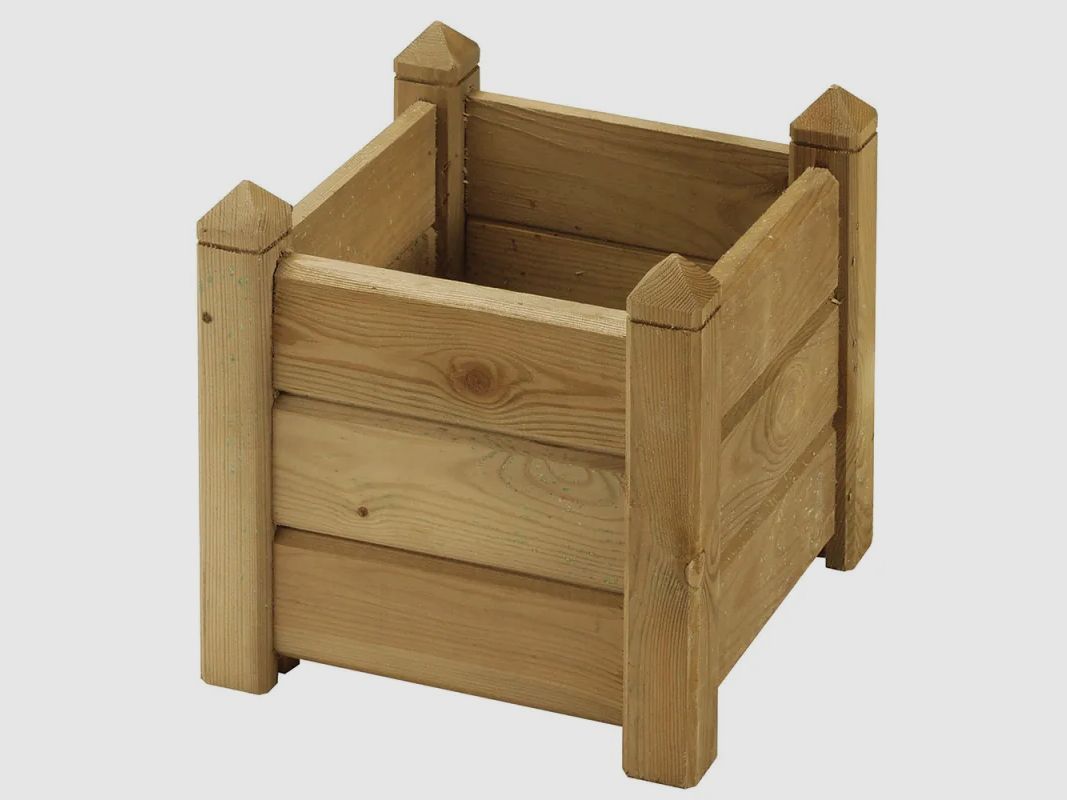 Quadratische Holz-Jardinière 30x30 / H 30 cm, Bild 2 von 11