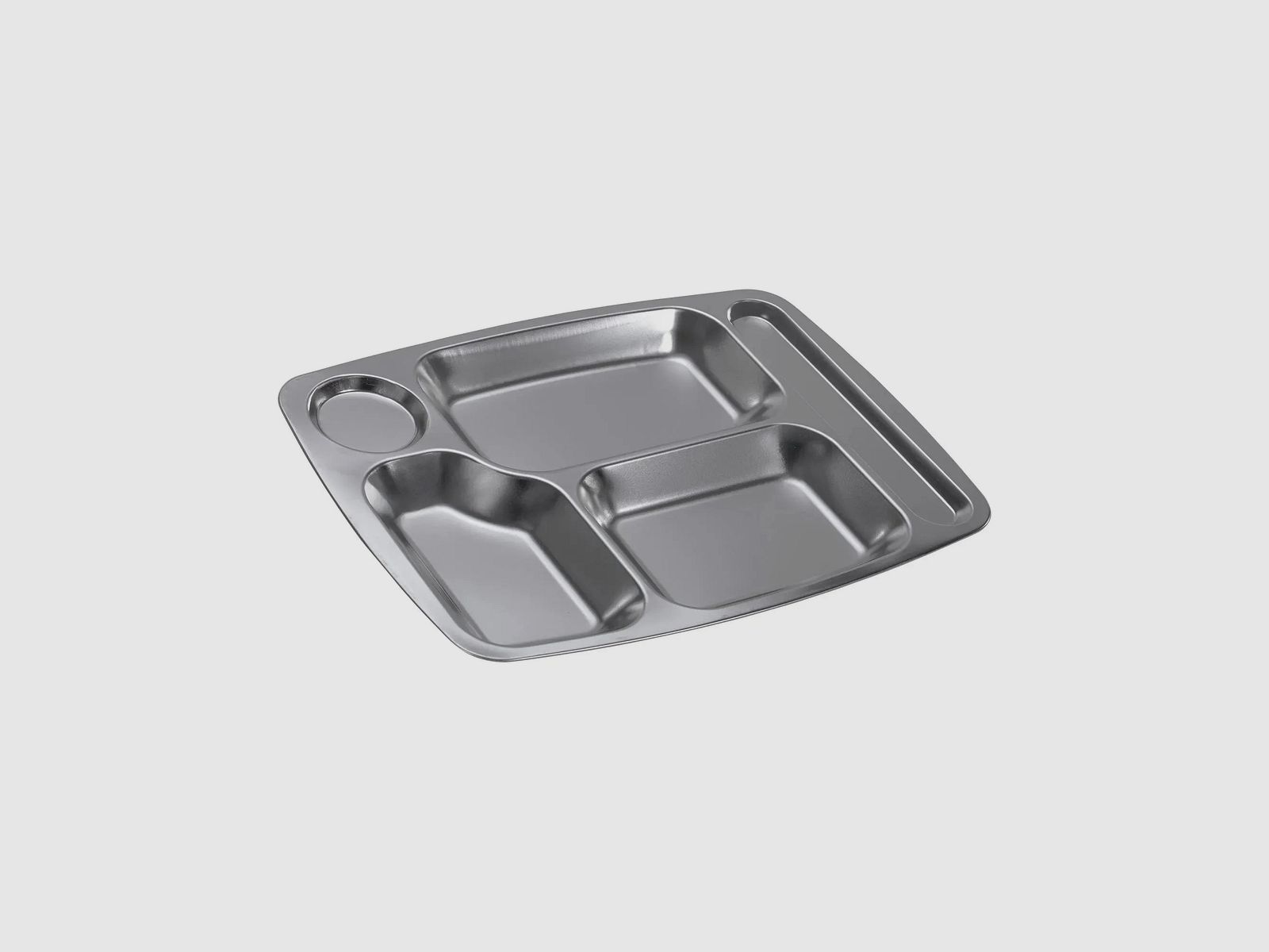 MFH MFH Kantinenplatte Edelstahl 5 Fächern