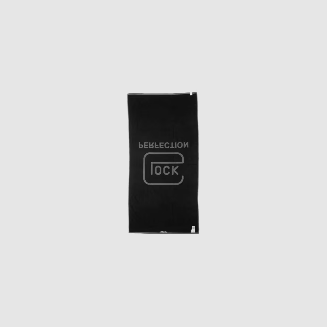 Ręcznik kąpielowy GLOCK Perfection 70×140 cm – Szary/Czarny – 100% Bawełna
