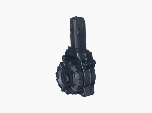 AR-15 9MM GLOCK STYLE MAG (30) RD DRUM BLACK POLYMER