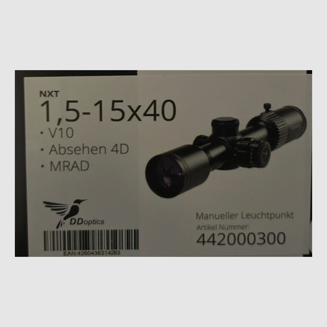 DDoptics NXT 1,5-15x40