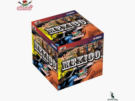 Alessi Fireworks Batterie 25 Schüsse Guerriero/RodeoWest/Mexico Art. 336AX