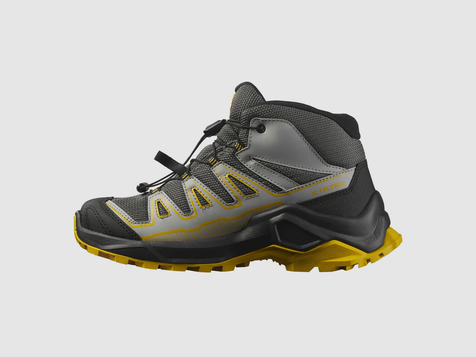SALOMON – KINDER – X ULTRA MID GTX J Castlerock / Black / Spicy Mustard, afbeelding 3 van 5