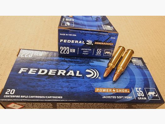 .223/55grs Power Shok Federal 20 Stk. #223A#