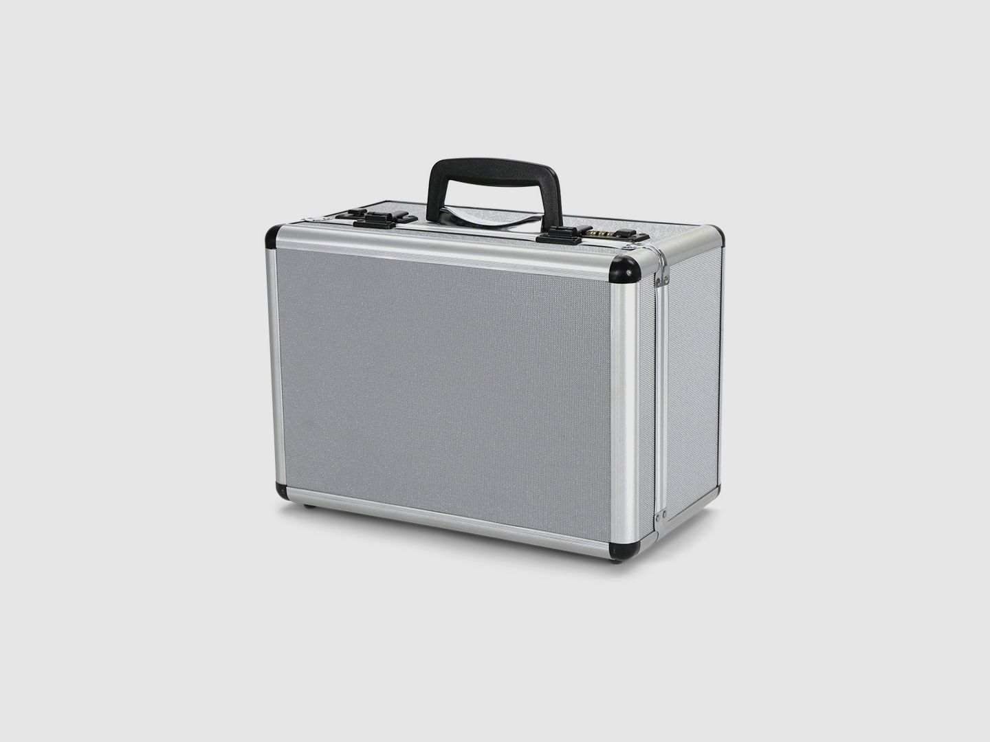 Winter Munitionskoffer für Flintenmunition – Aluminium/Holz, 2 Zahlenschlösser – Silber (JM-6008)