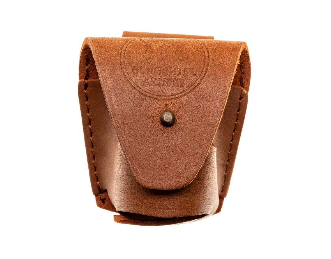 Trommel-Ladegerät für Revolver, Holster Gunfighter Armory, braun