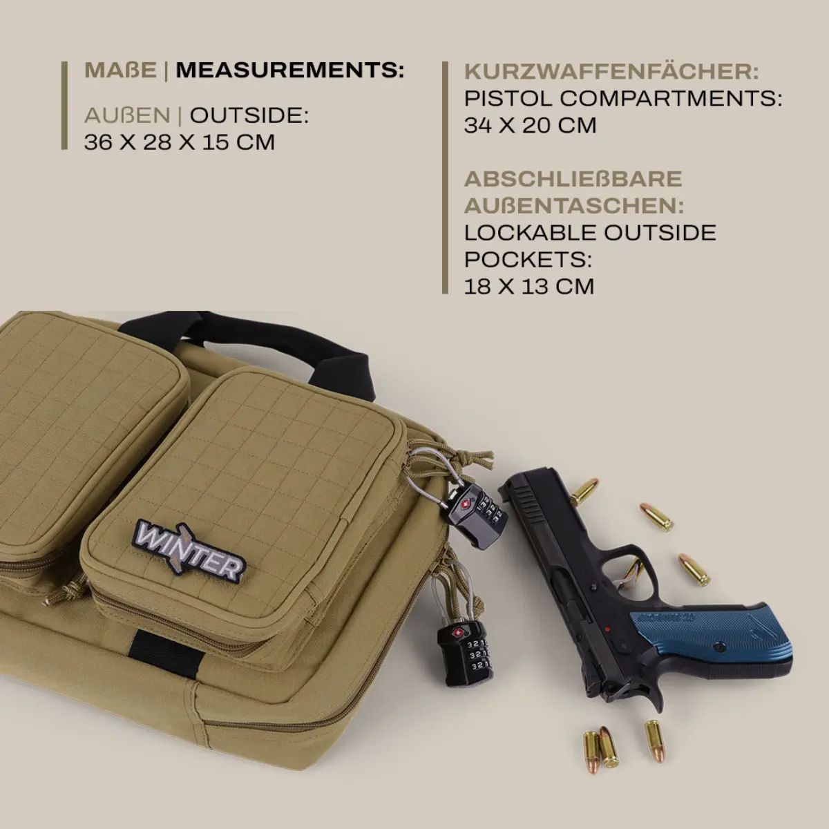 Winter Pistol Bag Dune