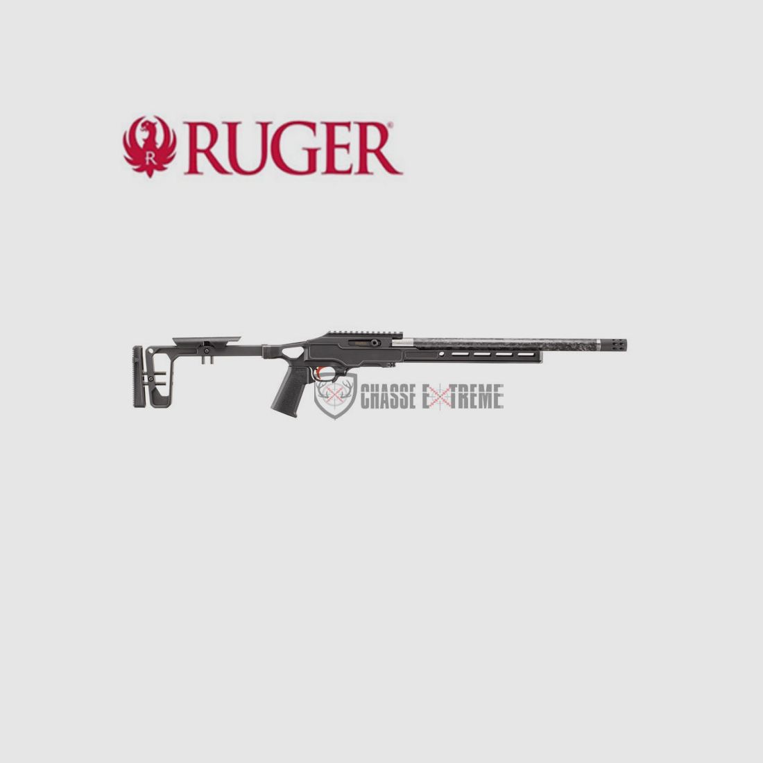 RUGER 10/22 Karabiner Carbon Chassis Grau Birke 41Cm Kal. 22 Lr, Bild 1 von 6