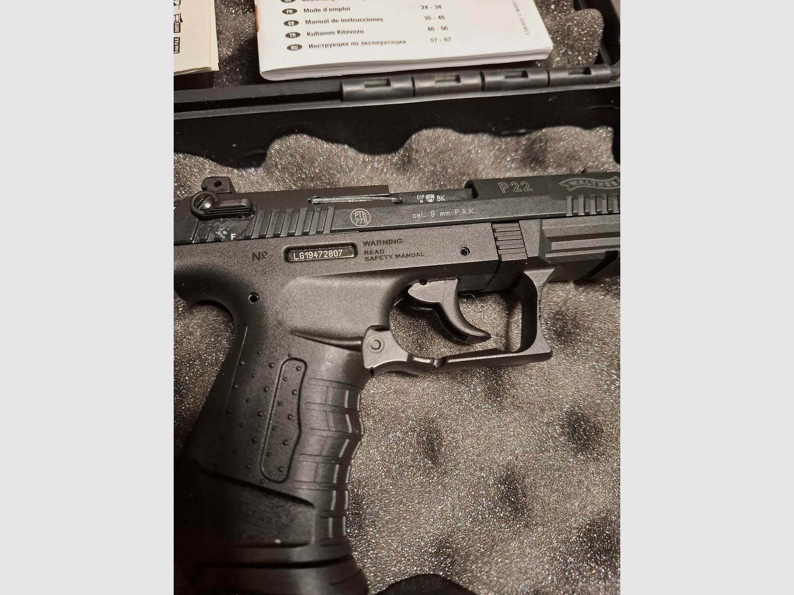 Walther P22  9mm P.A.K.  PTB 778
