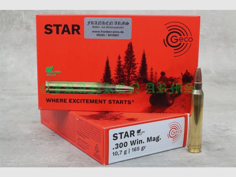 Geco Star .300 Win. Mag. 165gr. 10,7g 20 Stück Staffelpreis