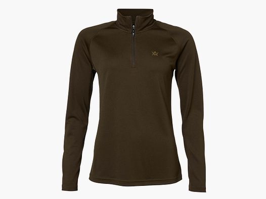 Alaska 1795 CoolDry Half-Zip Shirt Dama Solid Brown XXL