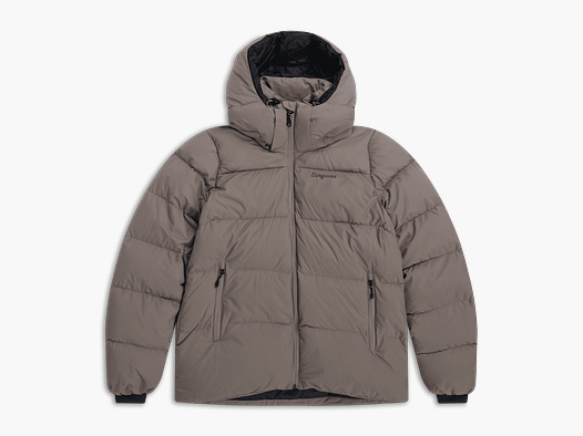 Bergans Lava Warm Down Jacket w/Hood Women Rock Taupe XS
