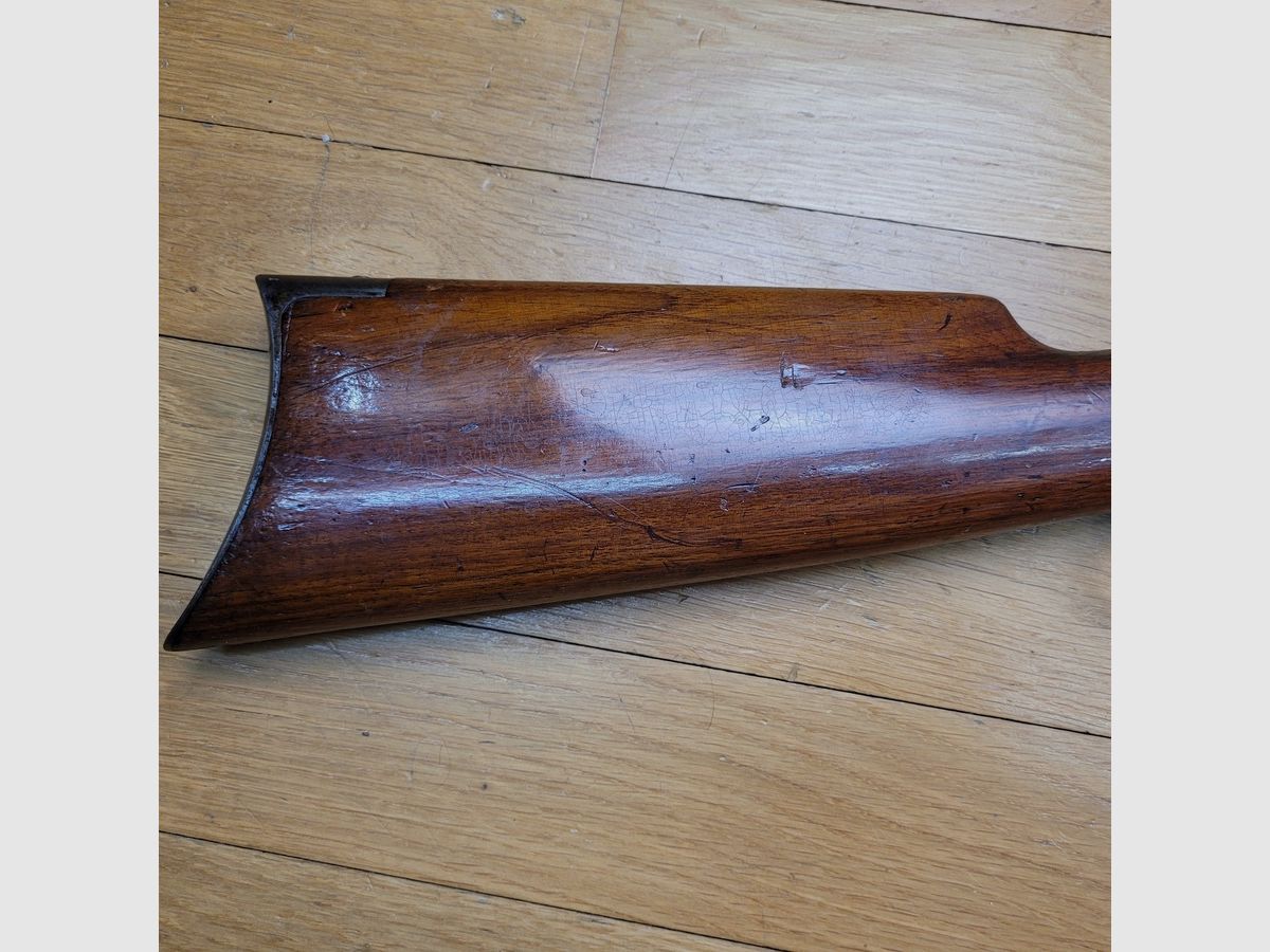 Zeer mooie Winchester Model 1892 – Versie "geweer" met ronde loop – in 32WCF – New Haven wapens van 1906 – Mooi Amerikaans walnoothout – Zeer mooie loop en mechanisme – Periode Marble achtervisier – Zeer mooie markeringen – TBE+, afbeelding 3 van 36
