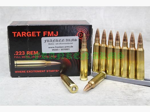 1000 Schuss Geco Target .223 Rem. 63gr. 4,1g 2317562 VERSANDKOSTENFREI