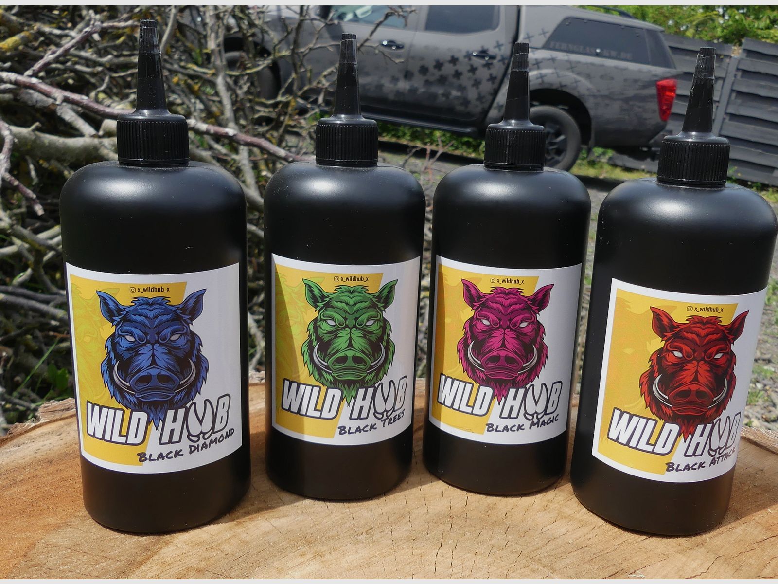 WILD HUB Keiler Paket Lockmittelset 4x 500ml verschiedene Sorten