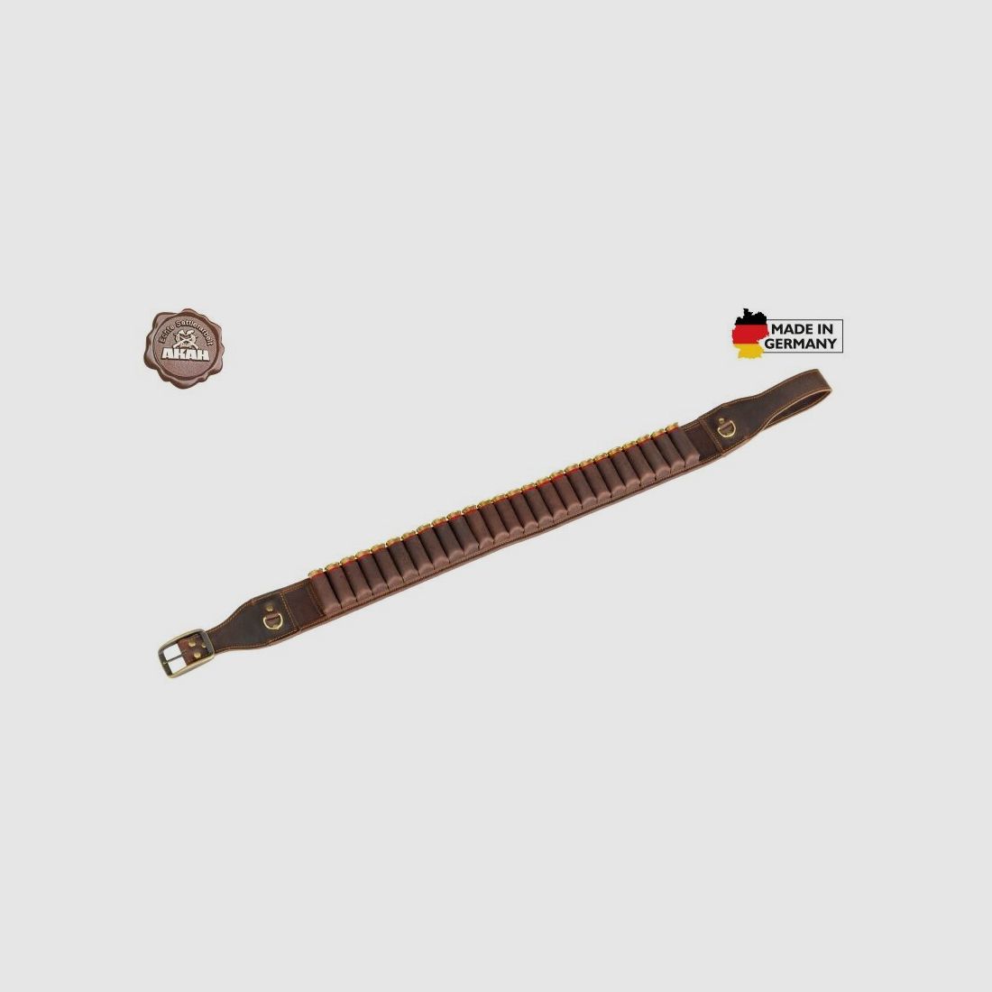 AKAH Patronengürtel Büffelleder
