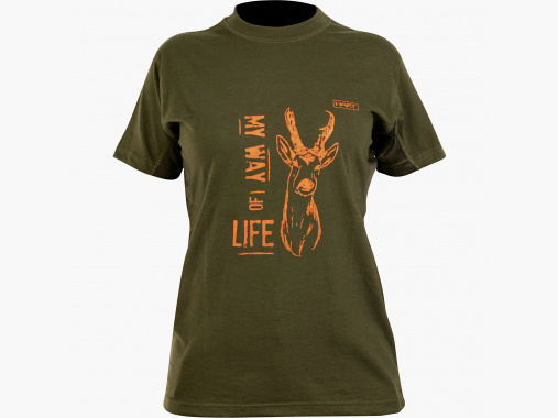 Hart Dames T-Shirt Brandet (Rehbock) | L