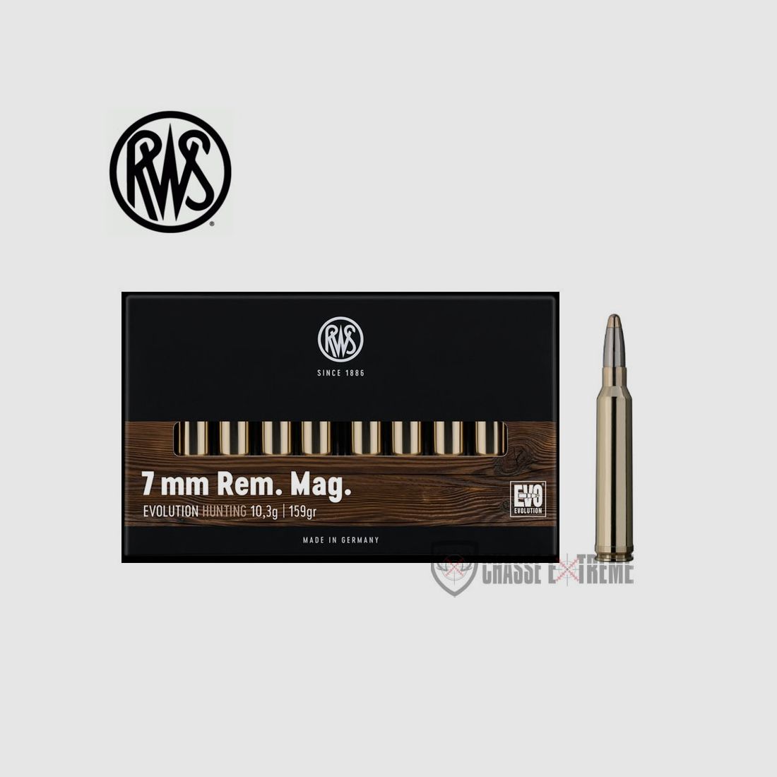 20 Patronen RWS Kal. 7mm Rem Mag 159gr EVO