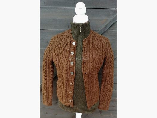 braune Trachten Strickjacke