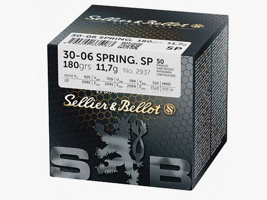 S+B Kal. 30-06 Spring. Soft Point 11,7g/ 180grs 50 stuks