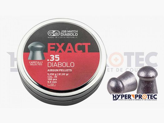 JSB Match Diabolo Exact - Plombs 9mm calibre 35