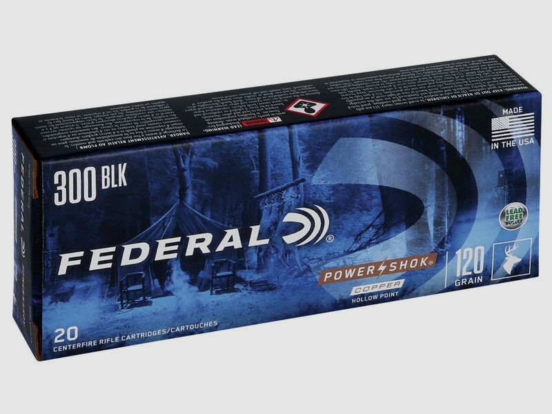 Büchsenmunition FEDERAL Power-Shok Copper – 300 AAC Blk – 120 grains – HP, Bild 2 von 4