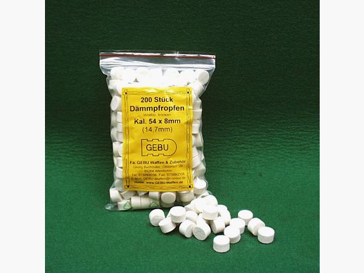 GEBU geluidsisolatiepluggen kaliber 54 x 8mm