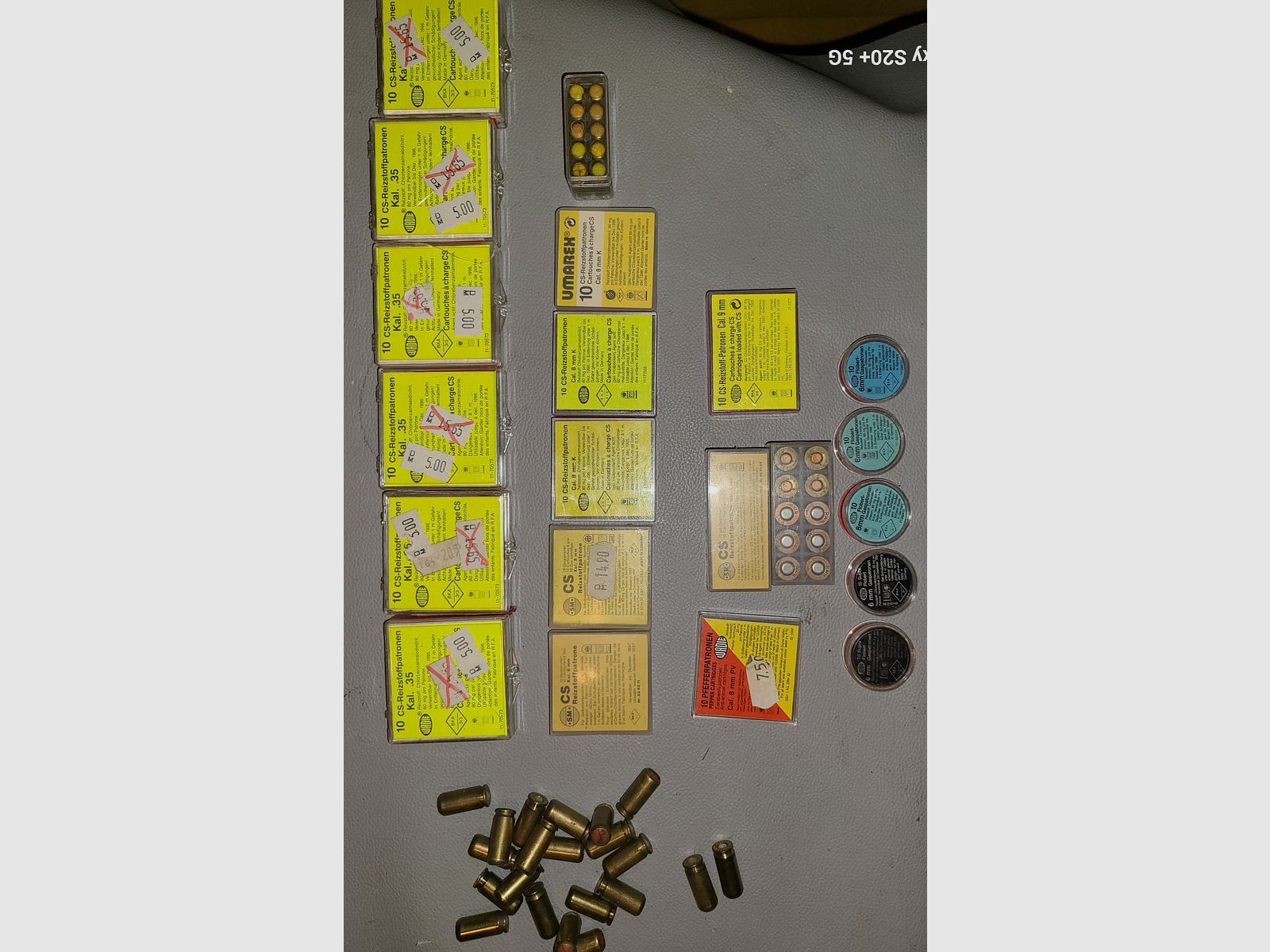 SAMMLUNG MUNITION cal. 6mm, 22, 8mm, 9mm, 35. PLATZ GAS, CS, PFEFFER, PYRO, SILVESTER, REVOLVER,PISTOLE, GEWEHR,  ALT, SAMMLER, SELTEN