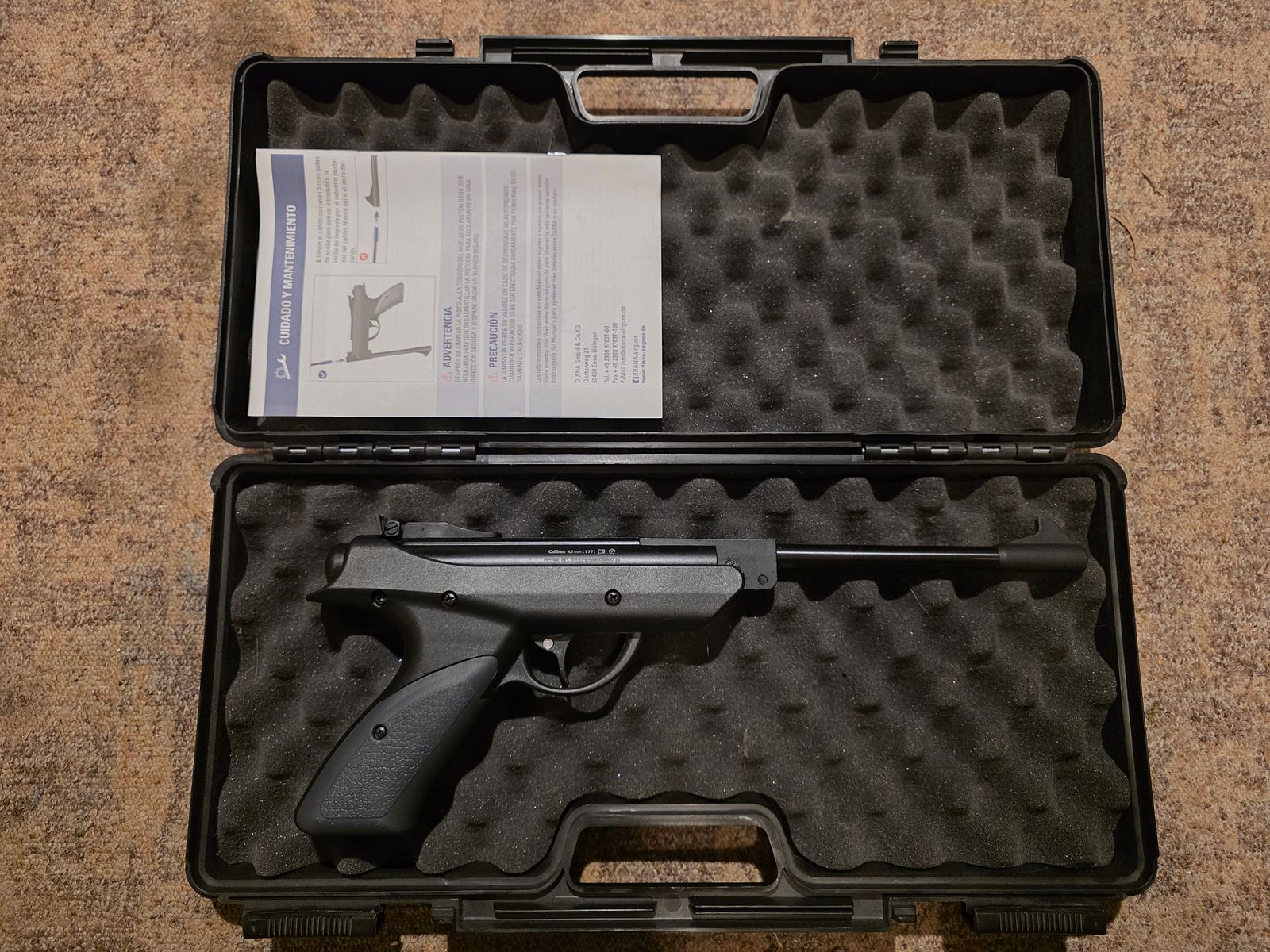 Diana Knicklauf air pistol p-five 4.5mm diabolo