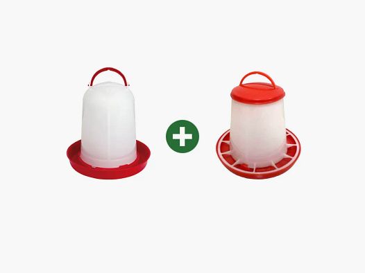 Koryto 1,5L + Karmnik 1,5kg - z uchwytem