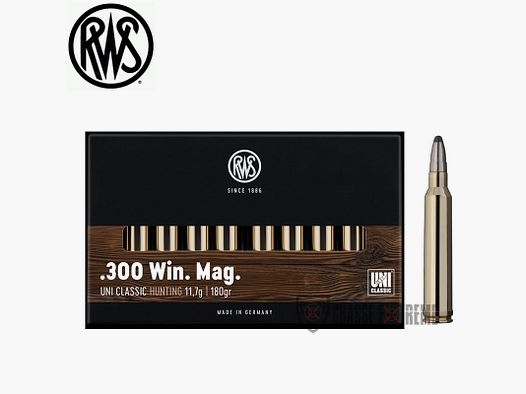 20 cartucce RWS cal 300 Win Mag 180gr Uni Classic