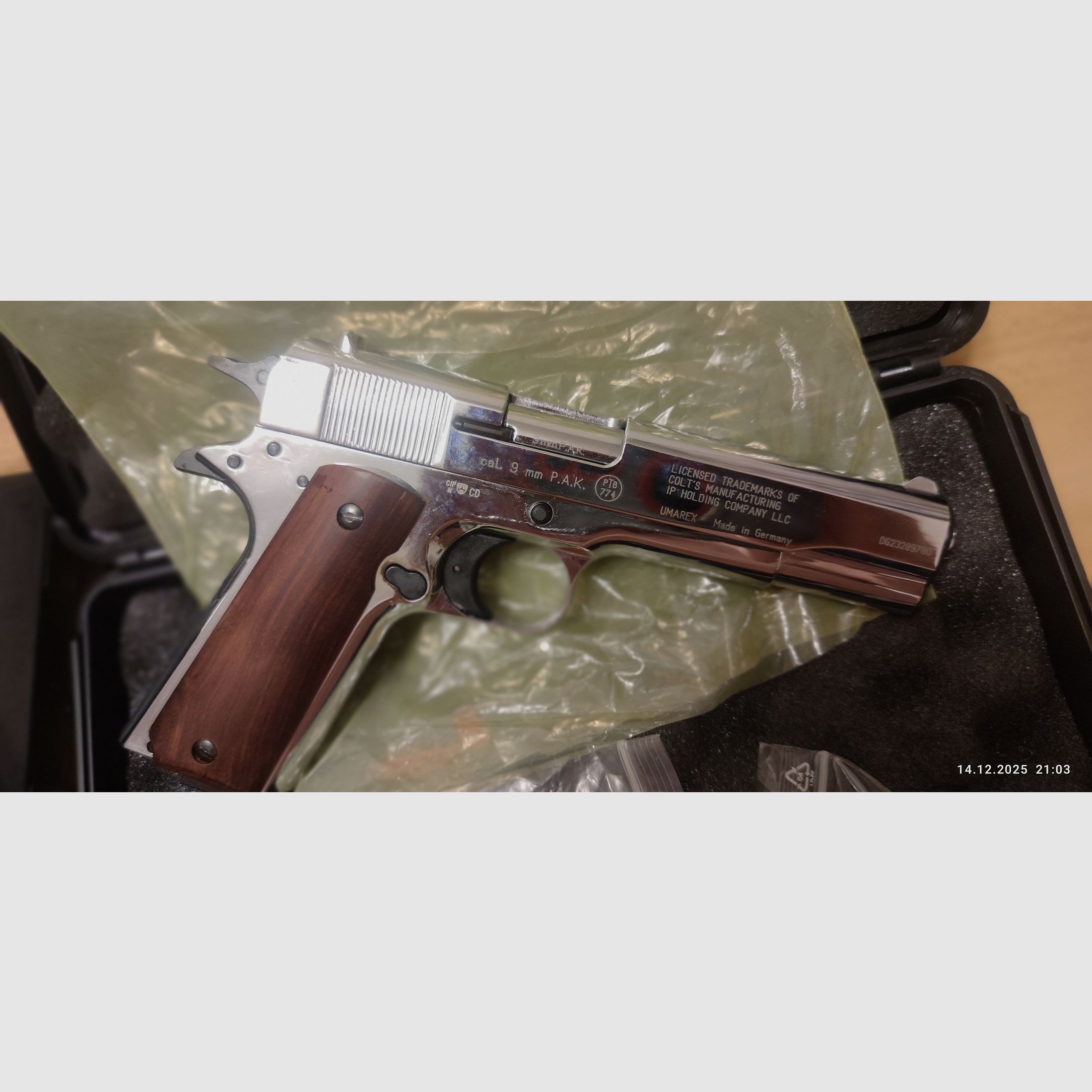 Colt Gouvernement chrom NEU 9 mm