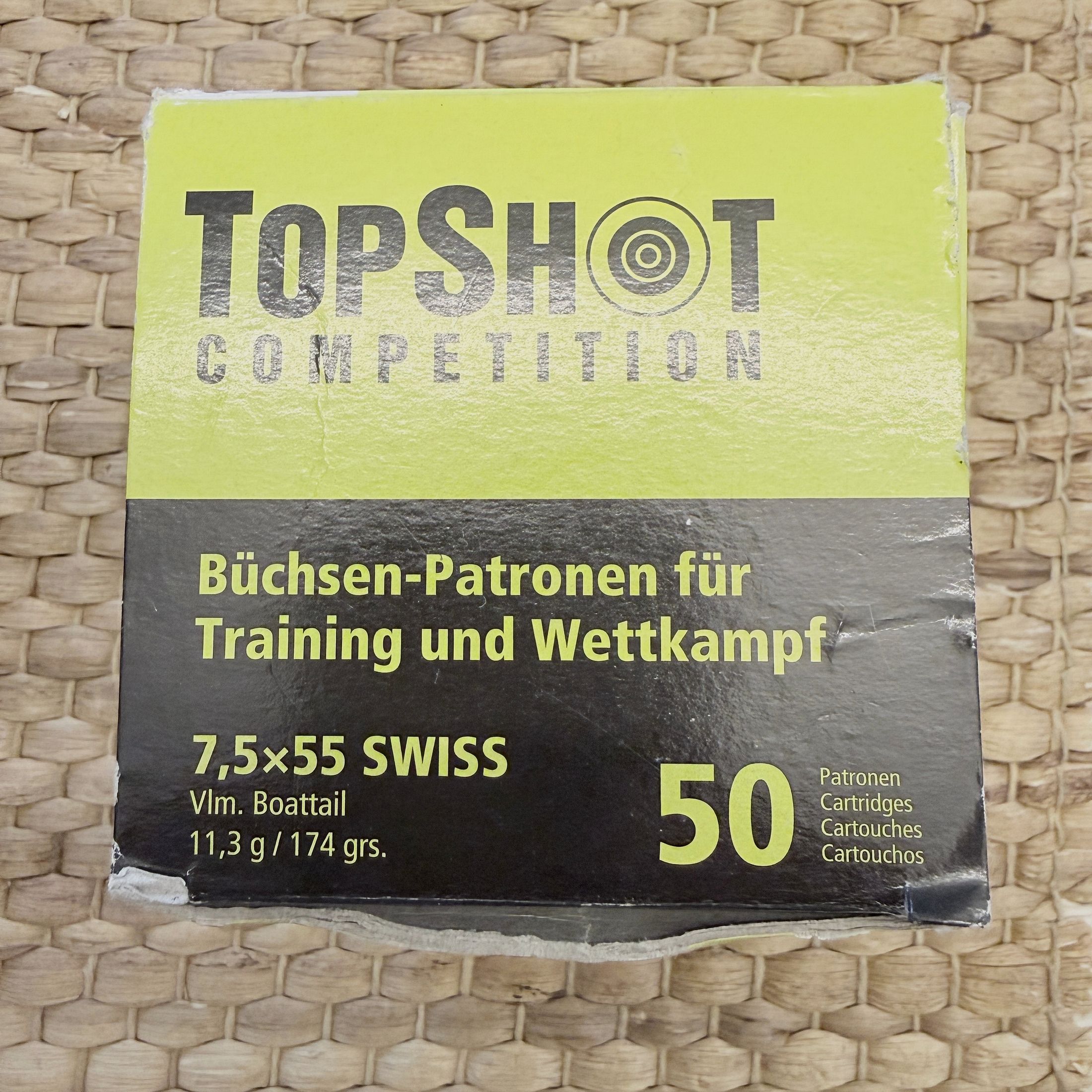 Étuis de cartouches 7,5x55 Swiss étuis en laiton TOP SHOT