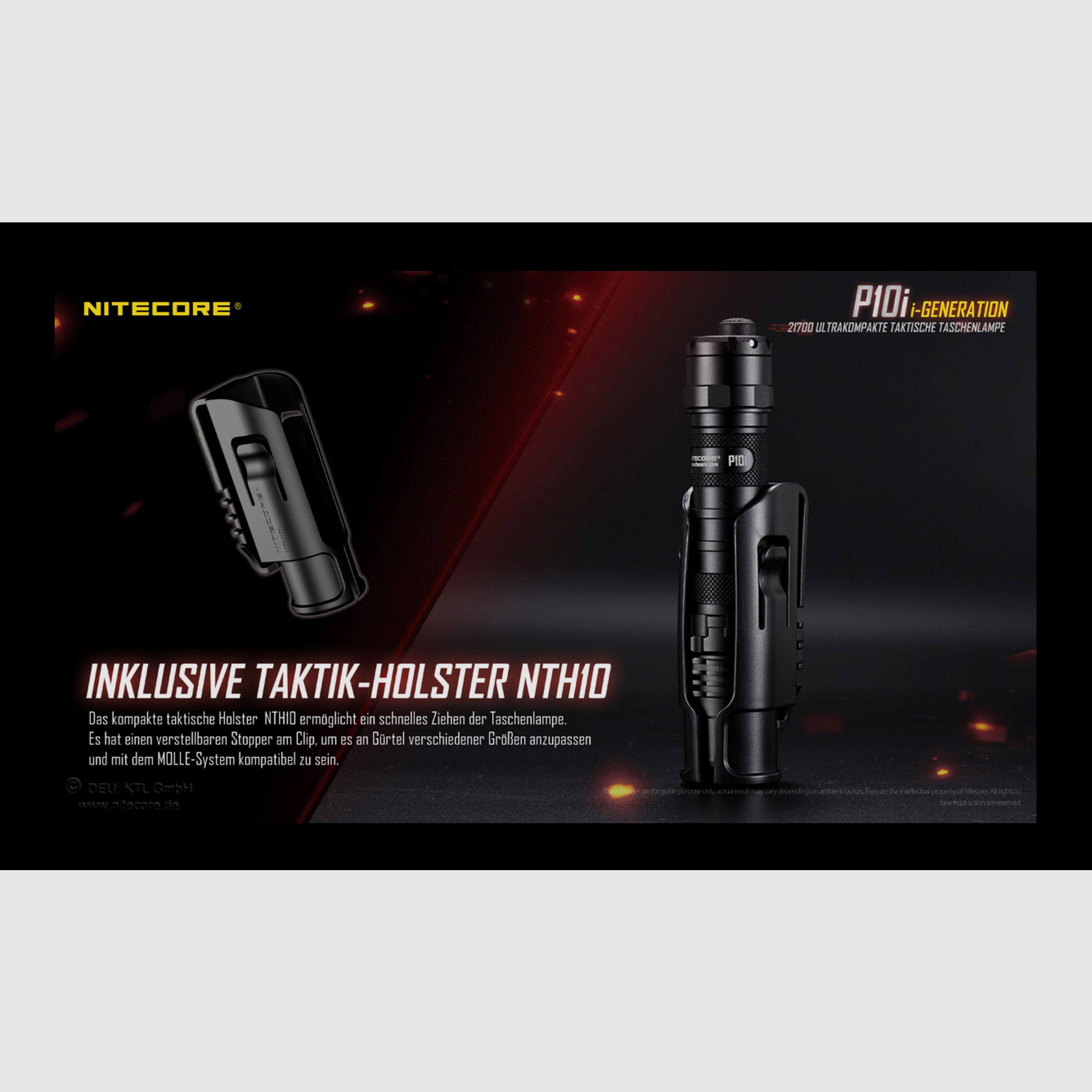 Nitecore P10i tactical LED flashlight 1800 lumens