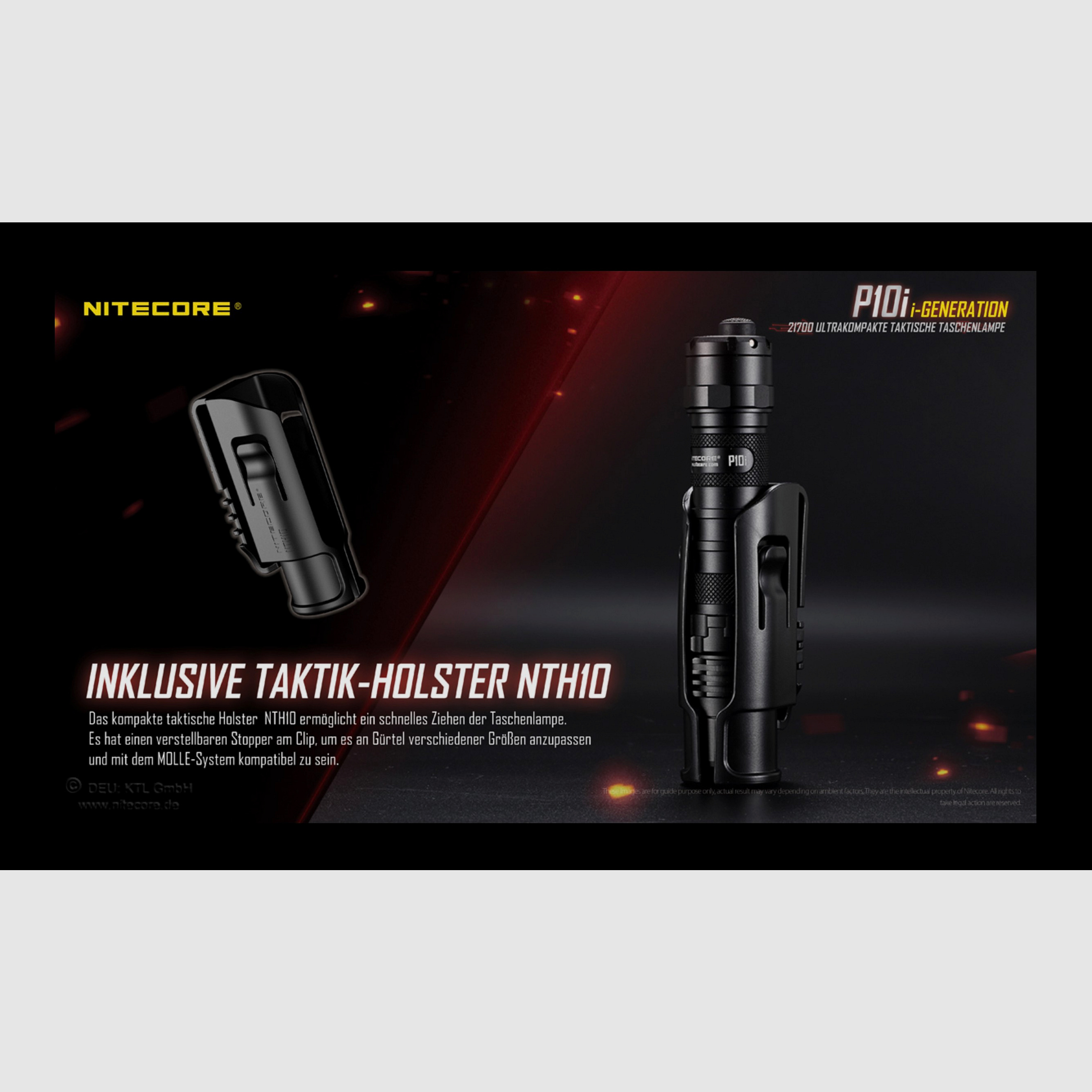 Nitecore P10i taktische LED Taschenlampe 1800 Lumen