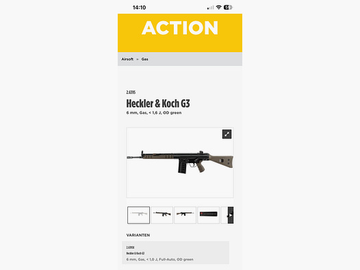 NUEVO & OVP: Heckler & Koch G3A3 GBB (Umarex / VFC) – Sin disparar