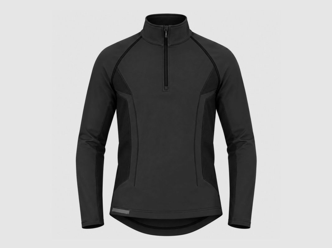Base Layer Nero Con Zip - Caccia Invernale Comfort, immagine 1 di 3
