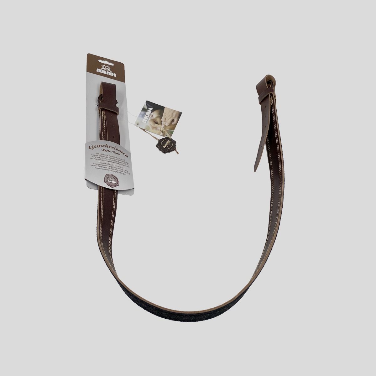 AKAH – Cinghia per fucile in pelle pieno Cognac 30, immagine 2 di 2